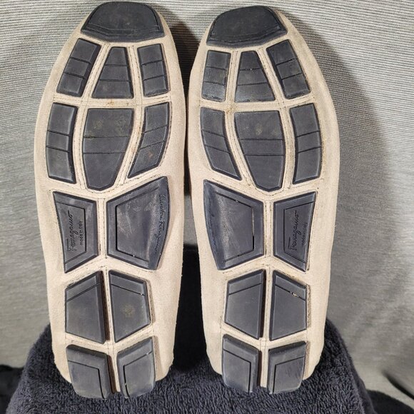 Men's Ferragmo Suede Driving Loafers, Size 7 EEE - Picture 8 of 9